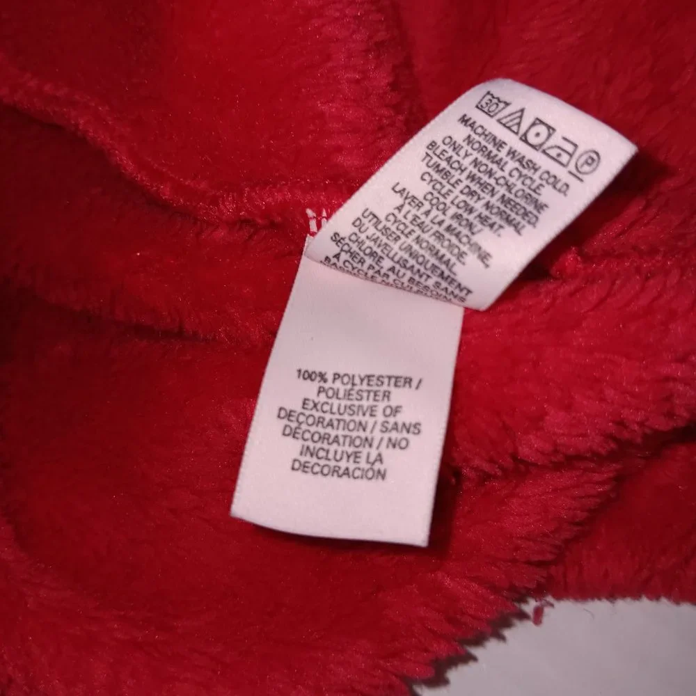 VICTORIA'S SECRET HOODED BATH ROBE RED SIZE MEDIUM